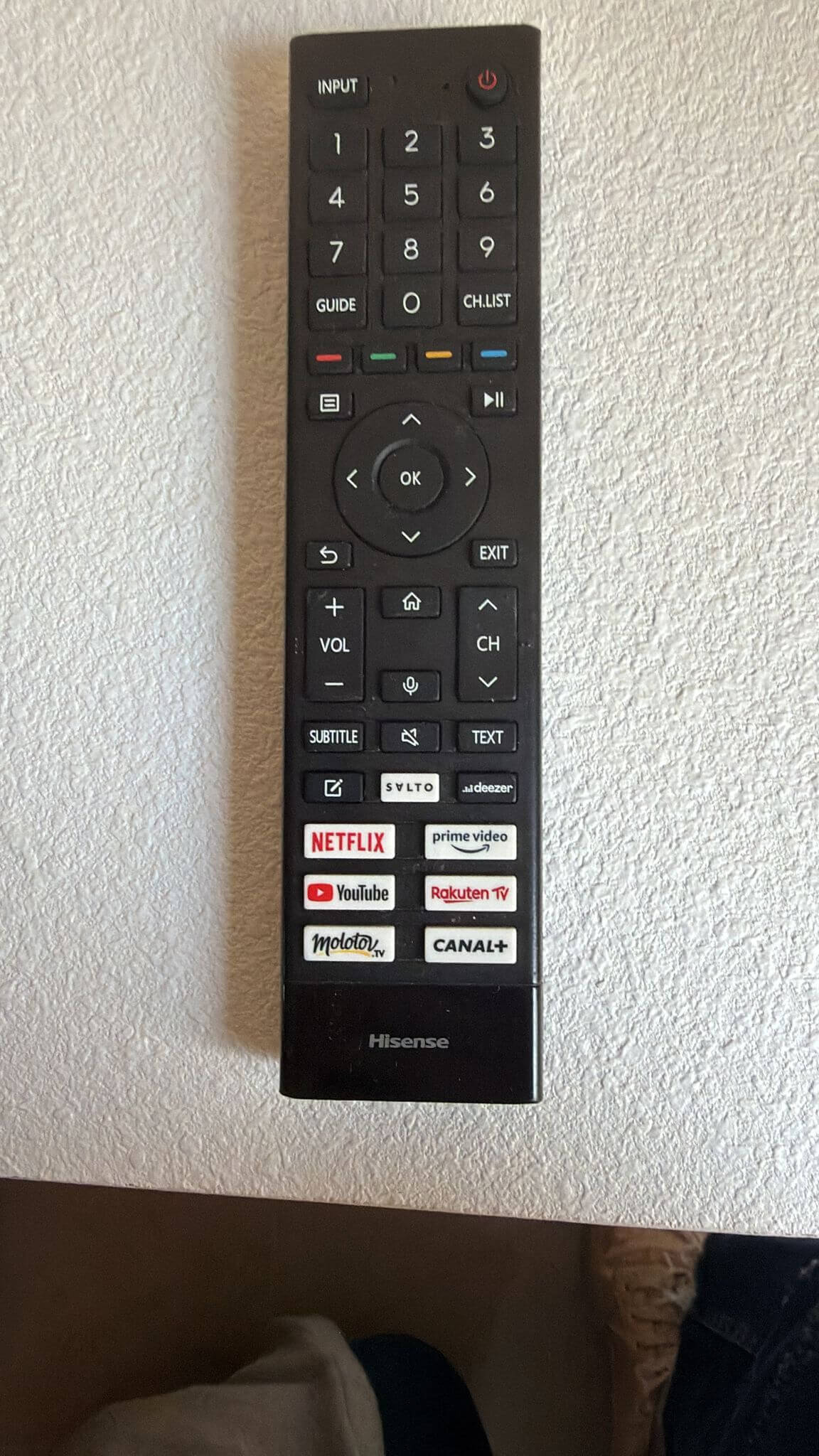 Télécommande pour utiliser la TV (Hisense / TV Control)